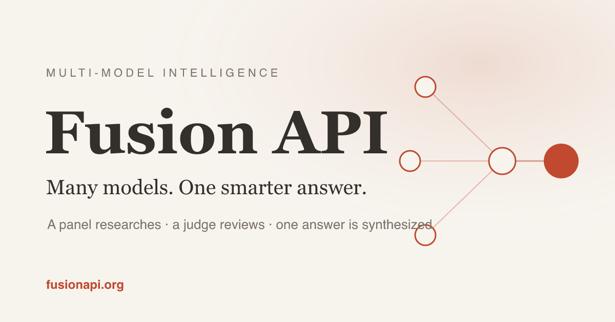 Fusion API: many models, one smarter answer. — FusionAPI